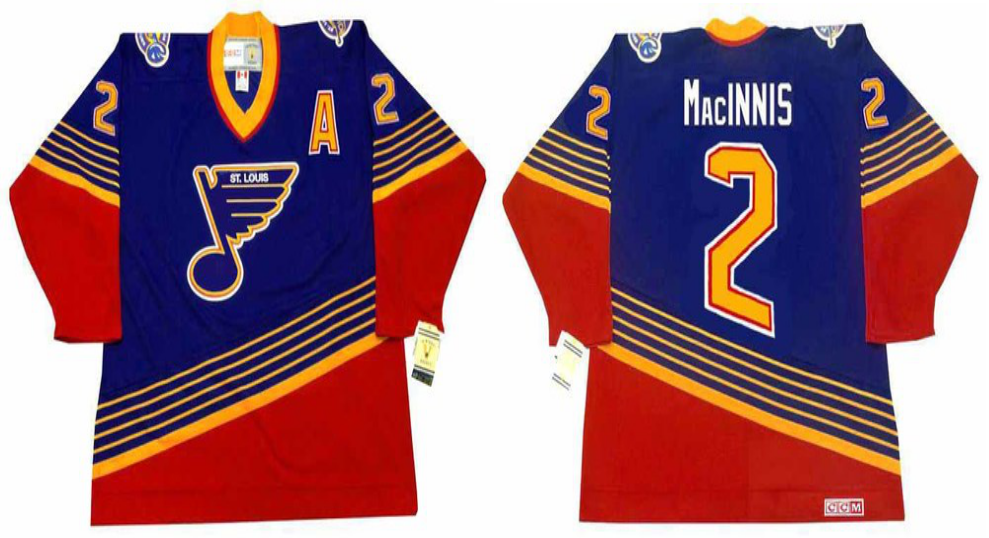 2019 Men St.Louis Blues #2 Macinnis blue CCM NHL jerseys